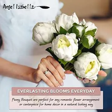 Angel Isabella Realistic Peony Bouquet - Premium Artificial Flowers