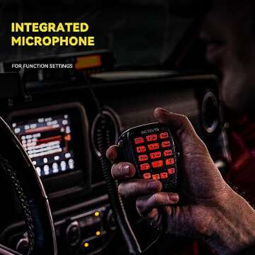 Retevis RA87 GMRS Mobile Radio, 40W Mobile GMRS Repeater, GMRS Transceiver 8 Repeater Channels Base Station, Mobile GMRS Two Way Radio for Off-Road(Black 1Pack)