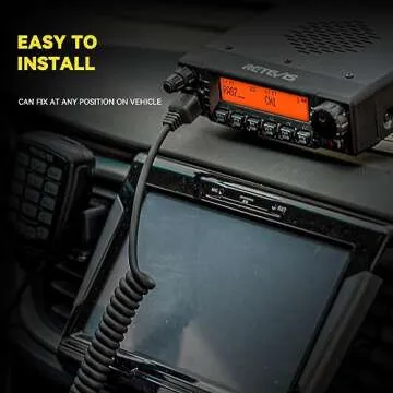 Retevis RA87 GMRS Mobile Radio, 40W Mobile GMRS Repeater, GMRS Transceiver 8 Repeater Channels Base Station, Mobile GMRS Two Way Radio for Off-Road(Black 1Pack)