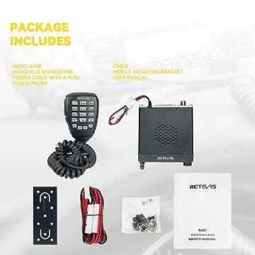 Retevis RA87 GMRS Mobile Radio, 40W Mobile GMRS Repeater, GMRS Transceiver 8 Repeater Channels Base Station, Mobile GMRS Two Way Radio for Off-Road(Black 1Pack)