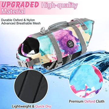 EMUST Dog Life Preserver - Flotation Vest for Safe Swimming & Fun Activities