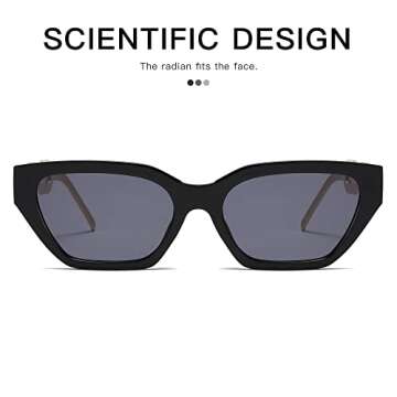 MASDUN Square Sunglasses for Trendy UV Protection