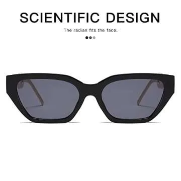 MASDUN Square Sunglasses for Trendy UV Protection