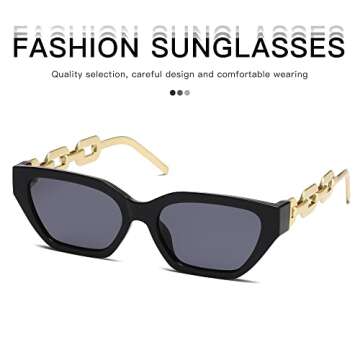 MASDUN Square Sunglasses for Trendy UV Protection