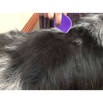 Long Teeth Comb by Hertzko - Closely Spaced Metal Pin for Your Pet’s Coat - 25mm Long Metal Teeth are Great for Long Hair Areas on Dogs and Cats (Long Teeth)