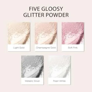 KYDA Highlighter Powder Spray, Glitter High Gloss Spray Shimmer Sparkle Powder Makeup Spray, for Face Body Cosmetic-Light Gold