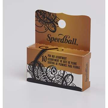 Speedball 30710 10 Pen Nib Assorted Set