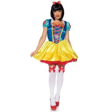 Leg Avenue Snow White Fairy Tale Costume Set – Enchanting Dress with Headband for Women