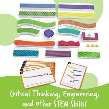 Learning Resources Tumble Trax Magnetic Marble Run, STEM Toy, 28 Piece Set, Ages 5+