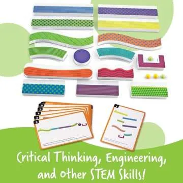 Learning Resources Tumble Trax Magnetic Marble Run, STEM Toy, 28 Piece Set, Ages 5+