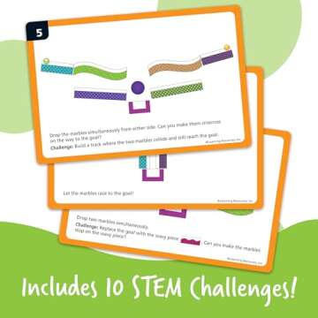 Learning Resources Tumble Trax Magnetic Marble Run, STEM Toy, 28 Piece Set, Ages 5+