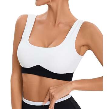 Mustcan Ribbed Padded Sports Bra for Women - Stylish Comfort