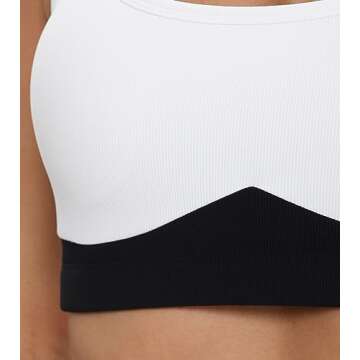 Mustcan Ribbed Padded Sports Bra for Women - Stylish Comfort