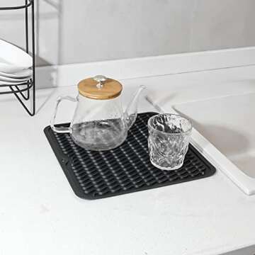 MicoYang Silicone Dish Drying Mat for Kitchen Use