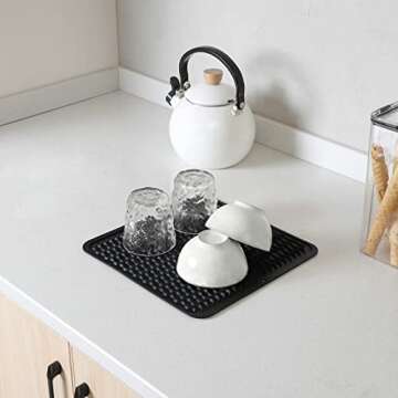 MicoYang Silicone Dish Drying Mat for Kitchen Use