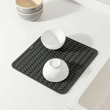 MicoYang Silicone Dish Drying Mat for Kitchen Use
