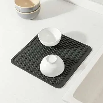 MicoYang Silicone Dish Drying Mat for Kitchen Use