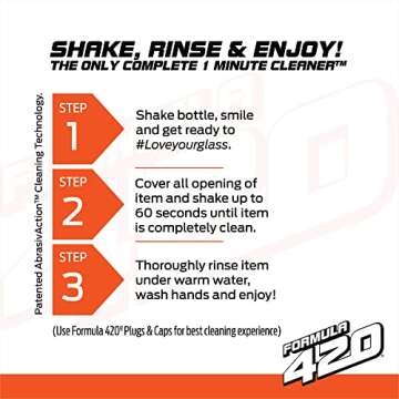Formula 420 Cleaner - Pyrex, Glass, Metal and Ceramic - 12 Oz. Bottles. 2 Pack