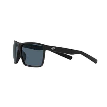 Costa Del Mar Man Sunglasses Matte Black Frame, Gray Lenses, 63MM