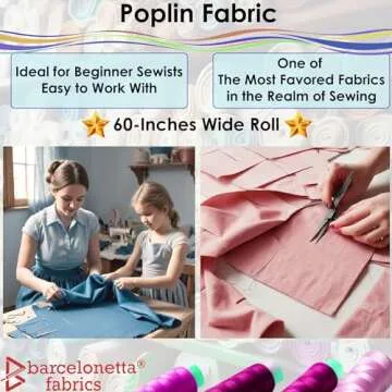 Durable Dusty Rose Poly Poplin Fabric for Sewing