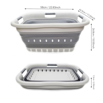 SAMMART 41L Collapsible Laundry Baskets - Space Saving Solution