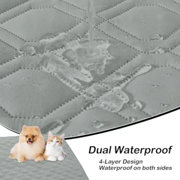 hyha Waterproof Dog Bed Blanket, Soft Pet Blankets, Waterproof Couch Cover for Dogs, Reversible Sofa...