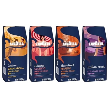 Lavazza Coffee Sampler Pack of 4 Unique Blends