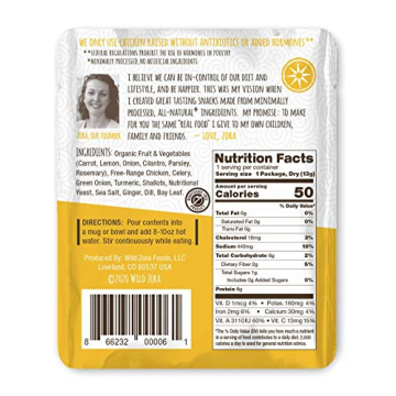 Wild Zora Keto Soups - Delicious Lemon Chicken Broth - 8 Pack