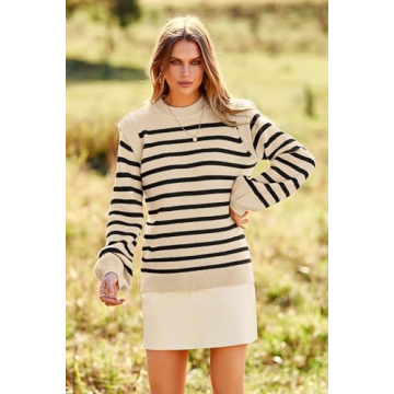 Stylish PRETTYGARDEN Women's Lantern Sleeve Pullover Sweater