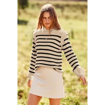 Stylish PRETTYGARDEN Women's Lantern Sleeve Pullover Sweater