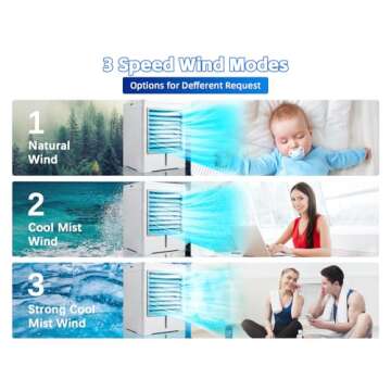Portable Air Conditioner Mini USB Evaporative Fan for Home