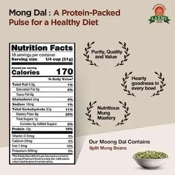 Laxmi Moong Dal (Split Mung Beans) - 2 Pound Bag
