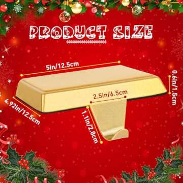 4 Pack Metal Christmas Stocking Holders for Mantle Heavy Duty Stocking Hangers Stocking Hook Christm...