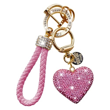 Sparkly Heart Keychain for Women - Stylish and Practical Gift