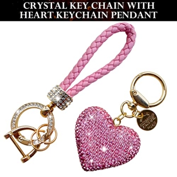 Sparkly Heart Keychain for Women - Stylish and Practical Gift