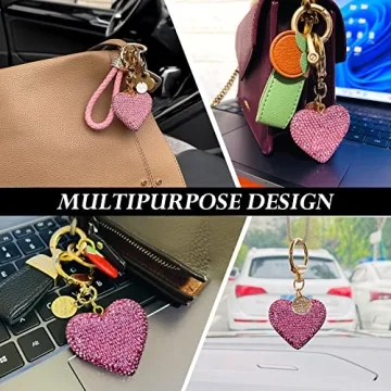 Sparkly Heart Keychain for Women - Stylish and Practical Gift
