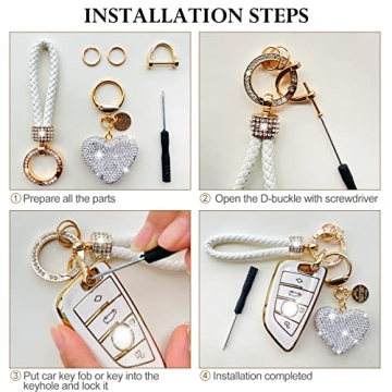 Sparkly Heart Keychain for Women - Stylish and Practical Gift