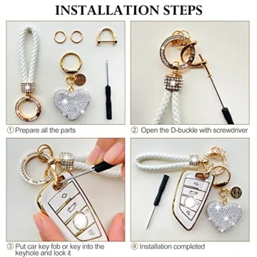 Sparkly Heart Keychain for Women - Stylish and Practical Gift