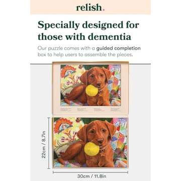 Relish - Dementia Jigsaw Puzzles for Adults - 13 Piece Puppy Playtime Puzzle - Activities & Gifts for Elderly People with Alzheimer's