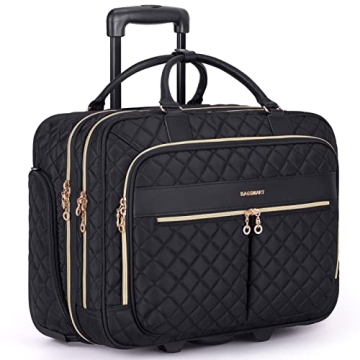 BAGSMART Rolling Laptop Bag for Work and Travel
