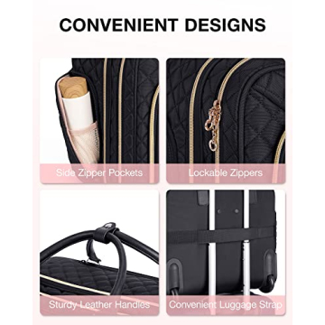 BAGSMART Rolling Laptop Bag for Work and Travel