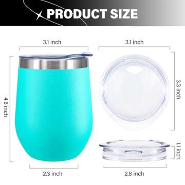 ATHAND Golden Girls Merchandise,Thank You for Being a Friend Gifts Novelty Friend Gifts Golden Girls Merchandise Friendship Gifts for Women 12oz Wine Tumbler With Lid (Mint Green)