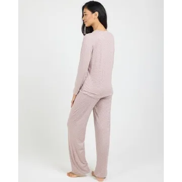 Soft Women's Long Sleeve Pajama Sets 2-Pack Comfortable Sleepwear
