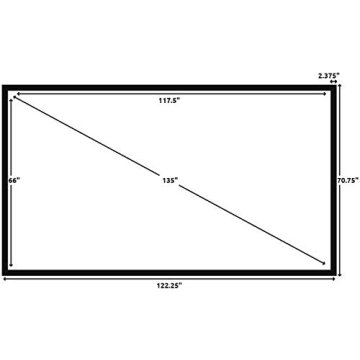 Silver Ticket STR 135" Fixed Frame Projection Screen for Quality Viewing