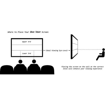 Silver Ticket STR 135" Fixed Frame Projection Screen for Quality Viewing
