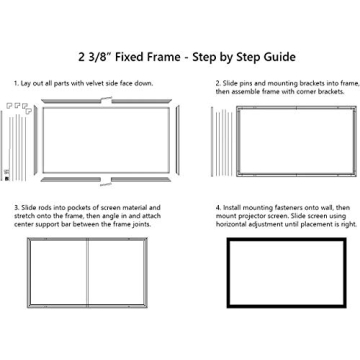 Silver Ticket STR 135" Fixed Frame Projection Screen for Quality Viewing