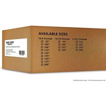 Silver Ticket STR 135" Fixed Frame Projection Screen for Quality Viewing