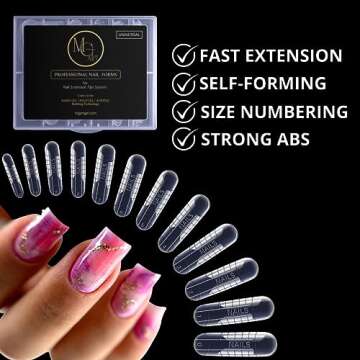 MGART Dual Nail Forms for Perfect Nail Art Extensions