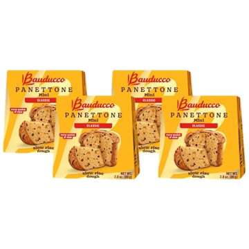Bauducco Mini Panettone - Traditional Italian Christmas Cake (4 Pack)