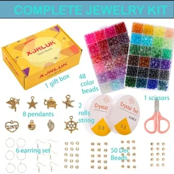 Premium Glass Beads 1280pcs Jewelry Making Kit